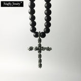 Stand Necklace Obsidian Skull