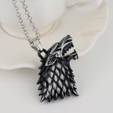 Wolf Head Stark Necklace