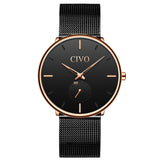 CIVO Black Casual Watches