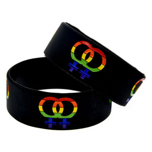 Gay Pride Silicone Bracelet