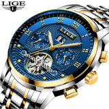 LIGE Mens Watches Automatic Mechanical